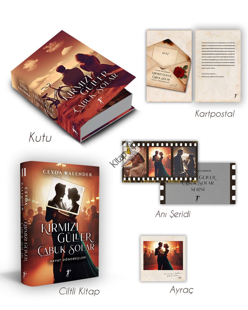 Kırmızı Güller Çabuk Solar 2 - Hayat Dönemeçleri (Ciltli - Kutulu Set)