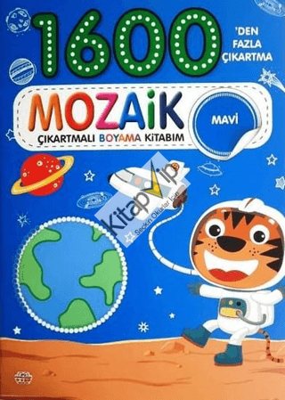 1600 Mozaik Çıkartmalı Boyama Kitabım Mavi Kitap