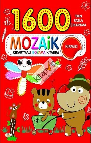 1600 Mozaik Çıkartmalı Boyama Kitabım Kırmızı