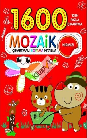 1600 Mozaik Çıkartmalı Boyama Kitabım Kırmızı