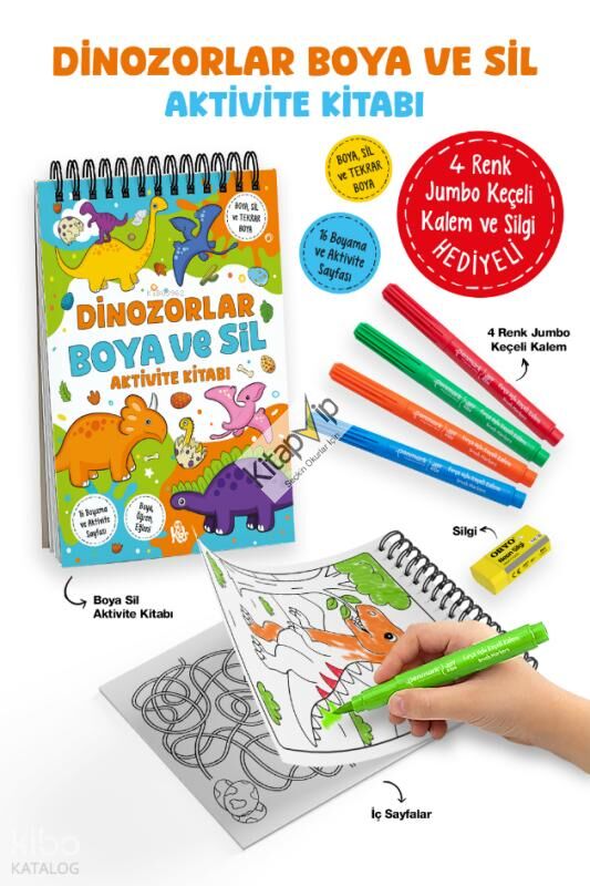 Dinozorlar – Boya ve Sil Aktivite Kitabı