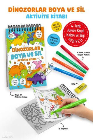 Dinozorlar – Boya ve Sil Aktivite Kitabı