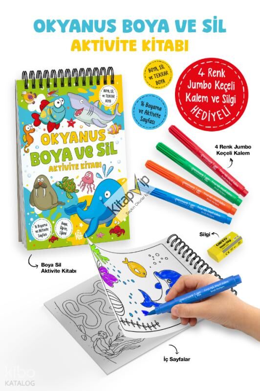 Okyanus – Boya ve Sil Aktivite Kitabı