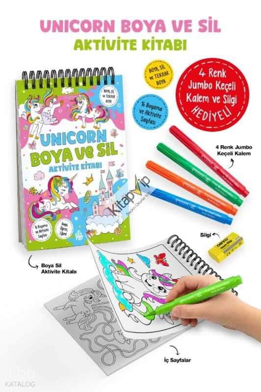 Unicorn - Boya ve Sil Aktivite Kitabı
