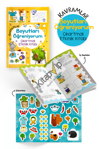 Kavramlar - Boyutları Öğreniyorum - Çıkartmalı Etkinlik Kitabı