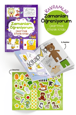 Kavramlar – Zamanları Öğreniyorum – Çıkartmalı Etkinlik Kitabı