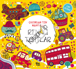 Çocuklar İçin Mandala - Renkli Taşıtlar