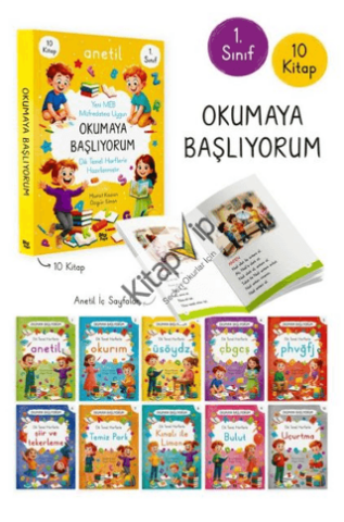 1. Sınıf Okumaya Başlıyorum ANETİL 10 Kitap