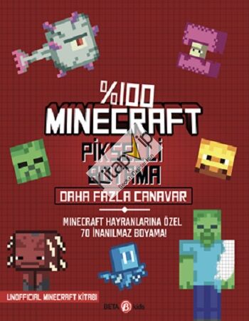%100 Minecraft Pikselli Boyama Daha Fazla Canavar