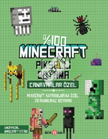 %100 Minecraft Pikselli Boyama Canavarlar Özel