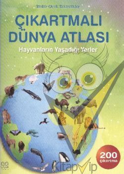 Çıkartmalı Dünya Atlası - Hayvanların Yaşadığı Yerler