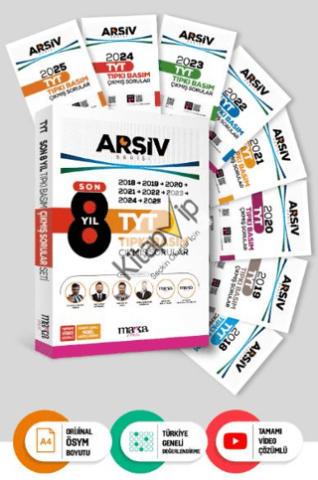 TYT Arşiv Serisi Tıpkı Basım Fasikül Fasikül Çıkmış Sorular Tamamı Video Çözümlü