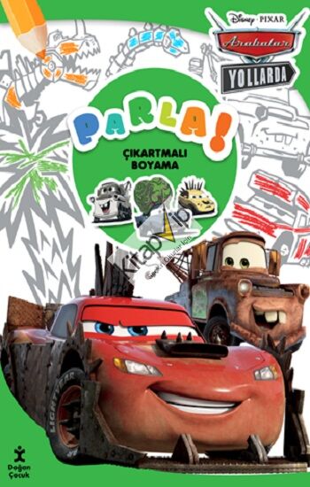 Disney Arabalar Parla Çıkartmalı Boyama Kitabı