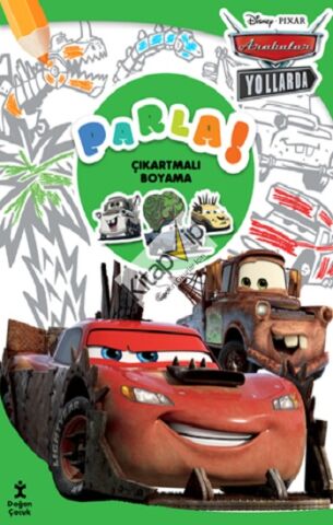 Disney Arabalar Parla Çıkartmalı Boyama Kitabı
