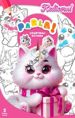 Kedicorn Parla Çıkartmalı Boyama Kitabı