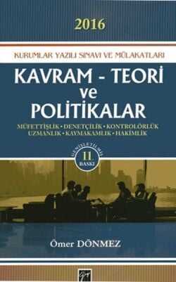 Kavram Teori ve Politikalar - 2016 Kurumlar Yazılı Sınavı ve Mülakatları