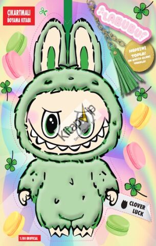 Labubu Clover Luck Çılgın Koleksiyon – Çıkartmalı Boyama Kitabı