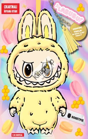 Labubu Honeypie Çılgın Koleksiyon – Çıkartmalı Boyama Kitabı