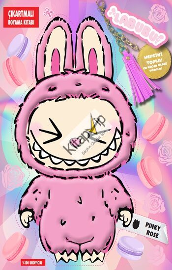 Labubu Pinky Rose Çılgın Koleksiyon – Çıkartmalı Boyama Kitabı