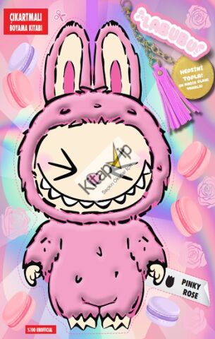 Labubu Pinky Rose Çılgın Koleksiyon – Çıkartmalı Boyama Kitabı