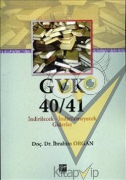 GVK40/41 İndirilecek-İndirilemeyecek Giderler