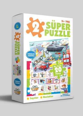 2 Süper Puzzle - Taşıtlar - Meslekler 2+ Yaş