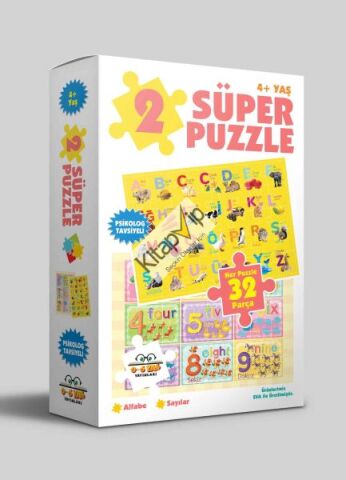 2 Süper Puzzle - Alfabe - Sayılar 4+ Yaş