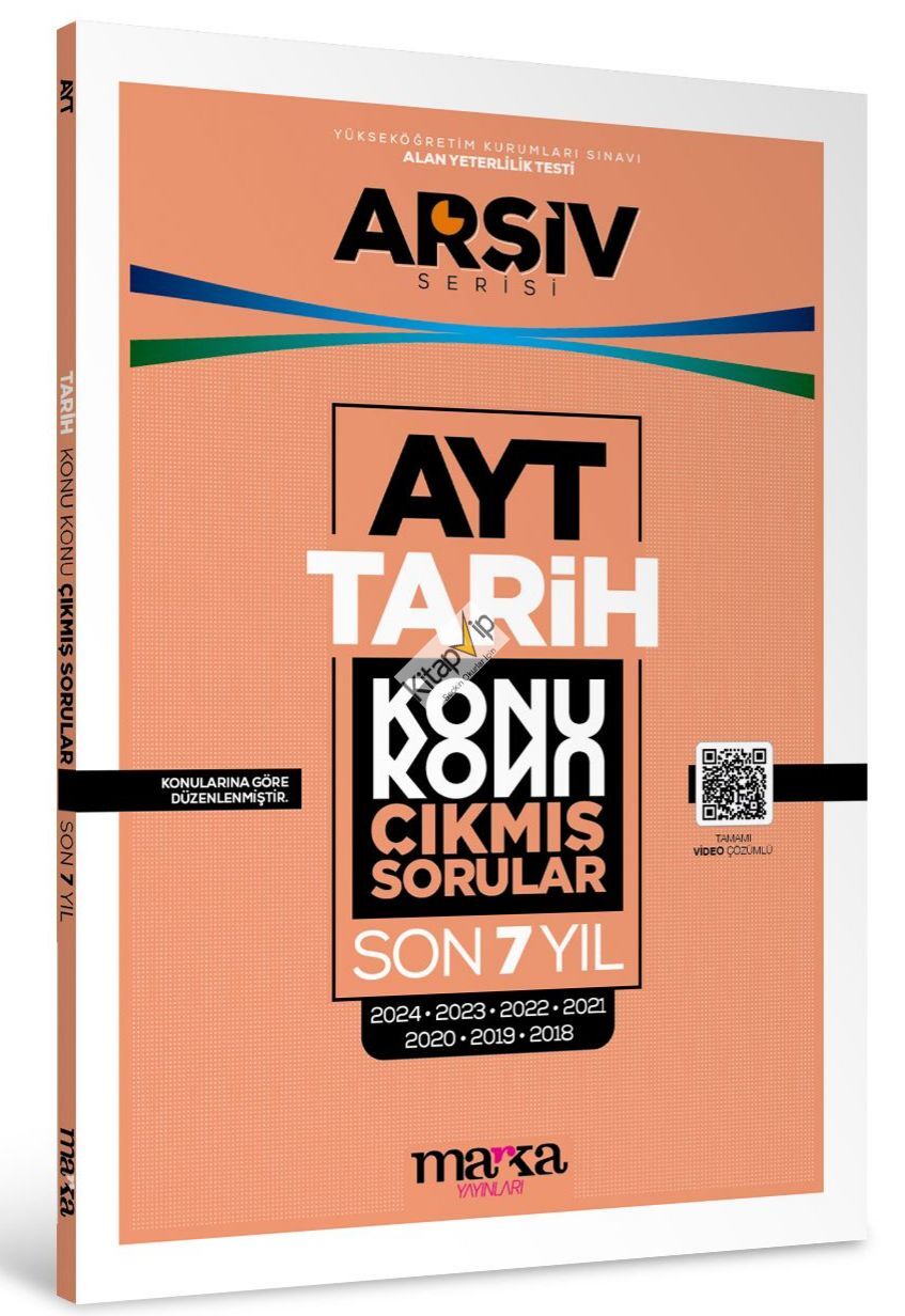 AYT Tarih Konu Konu Çıkmış Sorular Son 7 Yıl Marka Yayınları