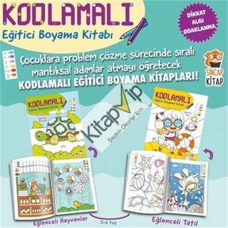 Kodlamalı Eğitici Boyama Kitabı 5-6 Yaş (2 Kitap Takım)
