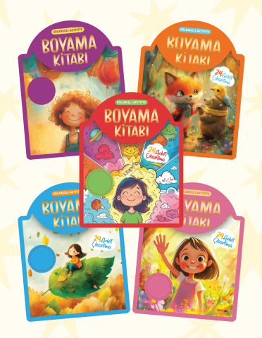 Çıkartmalı Boyama Kitabı 5'li Set